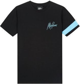 Malelions Junior Captain T-Shirt Zwart / Blauw-152 maat 152