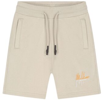 Malelions Junior Split Shorts Beige / Oranje maat