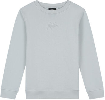 Malelions Junior Striped Signature Sweater Grijs-128 maat 128