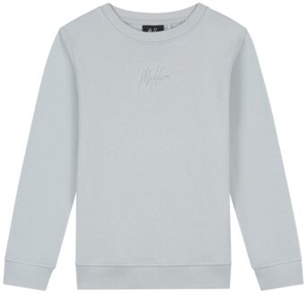 Malelions Junior Striped Signature Sweater Grijs maat