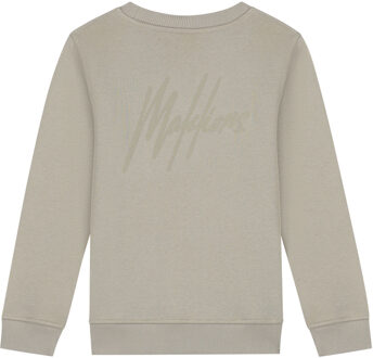 Malelions Junior Striped Signature Sweater Olijf Groen-140 maat 140