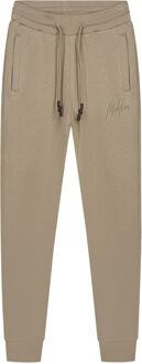 Malelions Junior Striped Signature Sweatpants Olijf Groen-140 maat 140