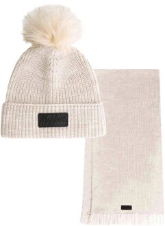 Malelions Knitted Beanie en Sjaal Set Dames - 1 SIZE