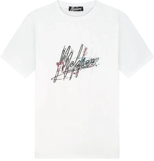 Malelions Splash Signature T-Shirts Herenlions , White , Heren - Xl,L,M,S