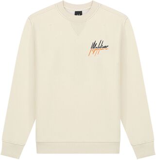 Malelions Split Sweater Junior beige - zwart - oranje - 128