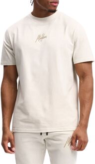 Malelions Striped Signature Shirt Heren off white - XXL