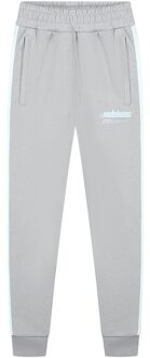 Malelions Sweat broek worldwide - Aqua grijs/mint - Maat 176