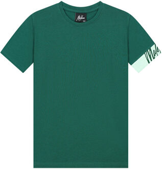 Malelions T-shirt captian 2.0 - Donker groen / Mint - Maat 140