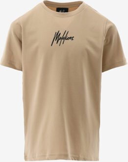 Malelions T-shirt STRIPED SIGNATURE T-SHIRT beige - 140/10J;164/14J;128/8J
