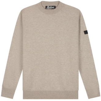 Malelions Taupe Sweater Mm3-Aw24-05 Herenlions , Beige , Heren