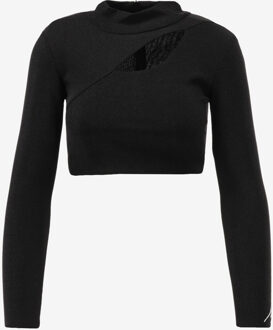 Malelions Top SPARKLING CUT-OUT CROP TOP zwart - S;M;L