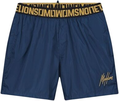 Malelions Venetian Zwemshort Heren donkerblauw - goud - L