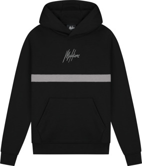 Malelions winter hoodie jongens - zwart grijs - Tube - Maat 116