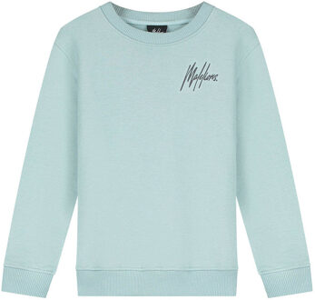 Malelions winter sweater jongens - blauw/grijs - signature, gestreept - Maat 140