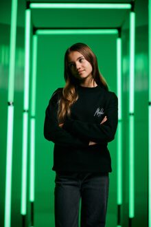 Malelions winter sweater meisjes - zwart - Tribe - Maat 116