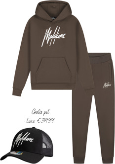 Malelions winter tracksuit jongens - grijs - Essentials + GRATIS PET! - Maat 116