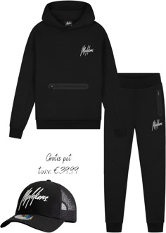 Malelions winter tracksuit jongens - zwart - Sport Counter + GRATIS PET! - Maat 116
