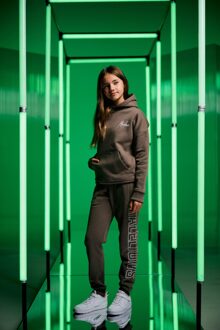 Malelions winter tracksuit meisjes - choco bruin - Tribe + GRATIS PET! - Maat 128