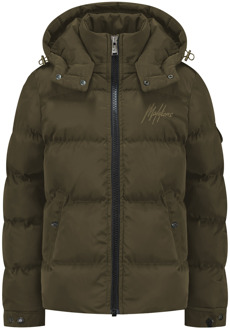 Malelions winter winterjas jongens - army groen - Patch Puffer - Maat 140