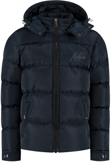 Malelions winter winterjas jongens - navy blauw - Patch Puffer - Maat 140