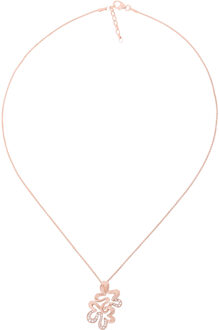 'Malenia' Dames 925 Zilver Ketting met Hanger - Roze ZH-7077/1 Rosé