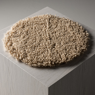 Malia teddy vachtje beige - Ø 34 cm