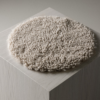 Malia teddy vachtje lichtgrijs - Ø 34 cm
