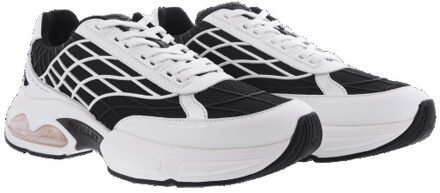 Mallet. Heren neptune sneaker /zwart Wit - 44