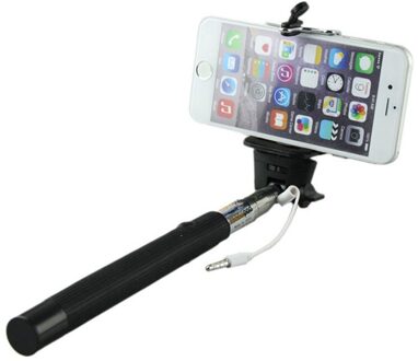 Malloom Uitschuifbare Wired Selfie Stick Handheld Monopod Mount Houder Remote Knop Voor Iphone Voor Samsung Mobiele Telefoon