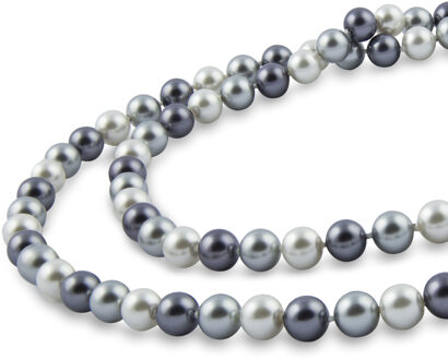 Mallorca 3V-EP45-EGGH 2-Wrap Parelketting voor dames Zilver