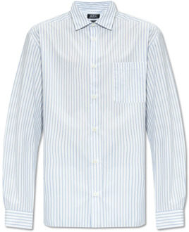 Malo katoenen shirt A.p.c. , White , Heren - 2Xl,L,M