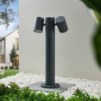 Maloney sokkellamp, 50 cm, antraciet, IP54 donkergrijs