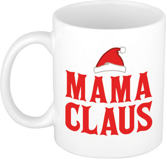Mama Claus mok/beker kerstcadeau moeder Kerstmis 300 ml - Bekers Wit