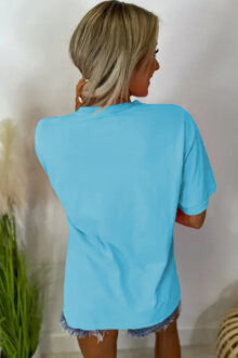 Mama Graphic T-shirt Korte Mouwen Lichtblauw