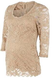 mamalicious moederschapshemd 3/4 MLMIVANA Nomad Beige - S