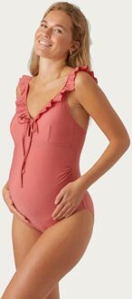 Mamalicious ZwangerschapsBadpak / PositieBadpak Darian Ruffle Slate Ro - S|L|XL|