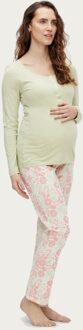Mamalicious Zwangerschapspyjama / Voedingspyiama Lia Celadon Green - S|L|XL|