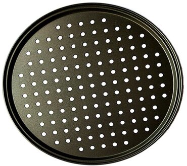 Mamma Hand 12 Inch Anti-aanbak Koolstofstaal Pizza Lade Pizza Pan Met Gaten