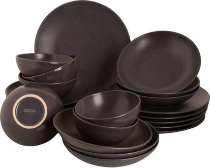 Mammoet Serviesset Spirit Stoneware 6-persoons 24-delig Grijs