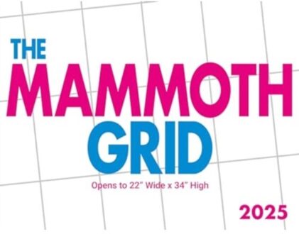 Mammoth Grid Sunday Start Square Wall Calendar 2025 - Calendars, Carousel