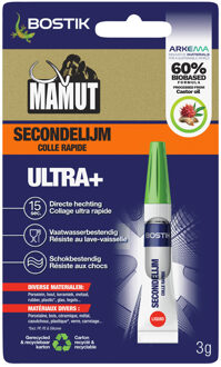 Mamut Secondelijm | Alkyl-Cyanoacrylaat | Blister 3 g - 30632081