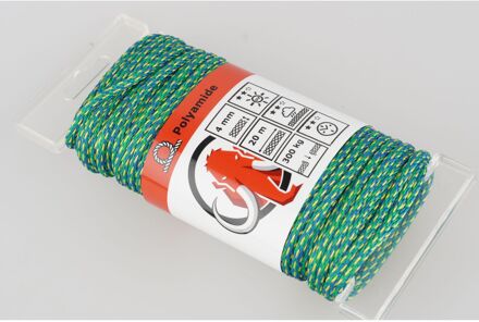 Mamutec Touw Pa Paraloc Groen-blauw-geel 4mm 20m