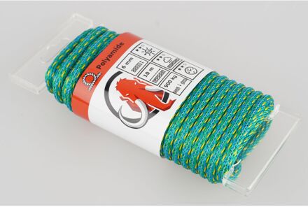 Mamutec Touw Pa Paraloc Groen-blauw-geel 6mm 10m