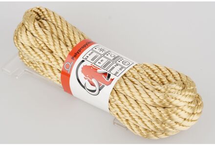 Mamutec Touw Paraloc Polypropyleen Gedraaid Beige 14mm 5m