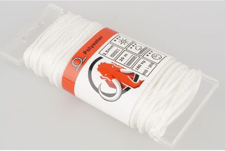 Mamutec Touw Polyester Paraloc Wit 3,5mm 20m