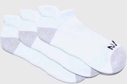 Man Active Cushioned Training Trainer 3 Pack Socks, White - ONE SIZE