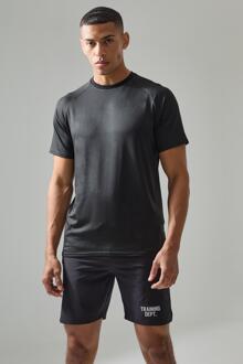 Man Active Essentials Gym Raglan T-Shirt, Black - XS