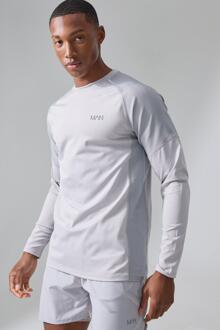 Man Active Muscle Fit Basislaag Top, Grey - L