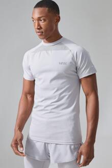 Man Active Muscle Fit T-Shirt, Grey - L