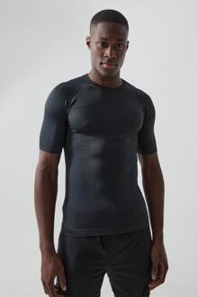 Man Active Naadloos T-Shirt, Black - L